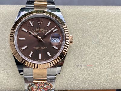Clean Factory Rolex Datejust 3235 Brown Face Watch 41mm 
